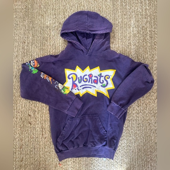 Rugrats Vintage-Style Graphic Hoodie - Purple - Size Small - Picture 1 of 5